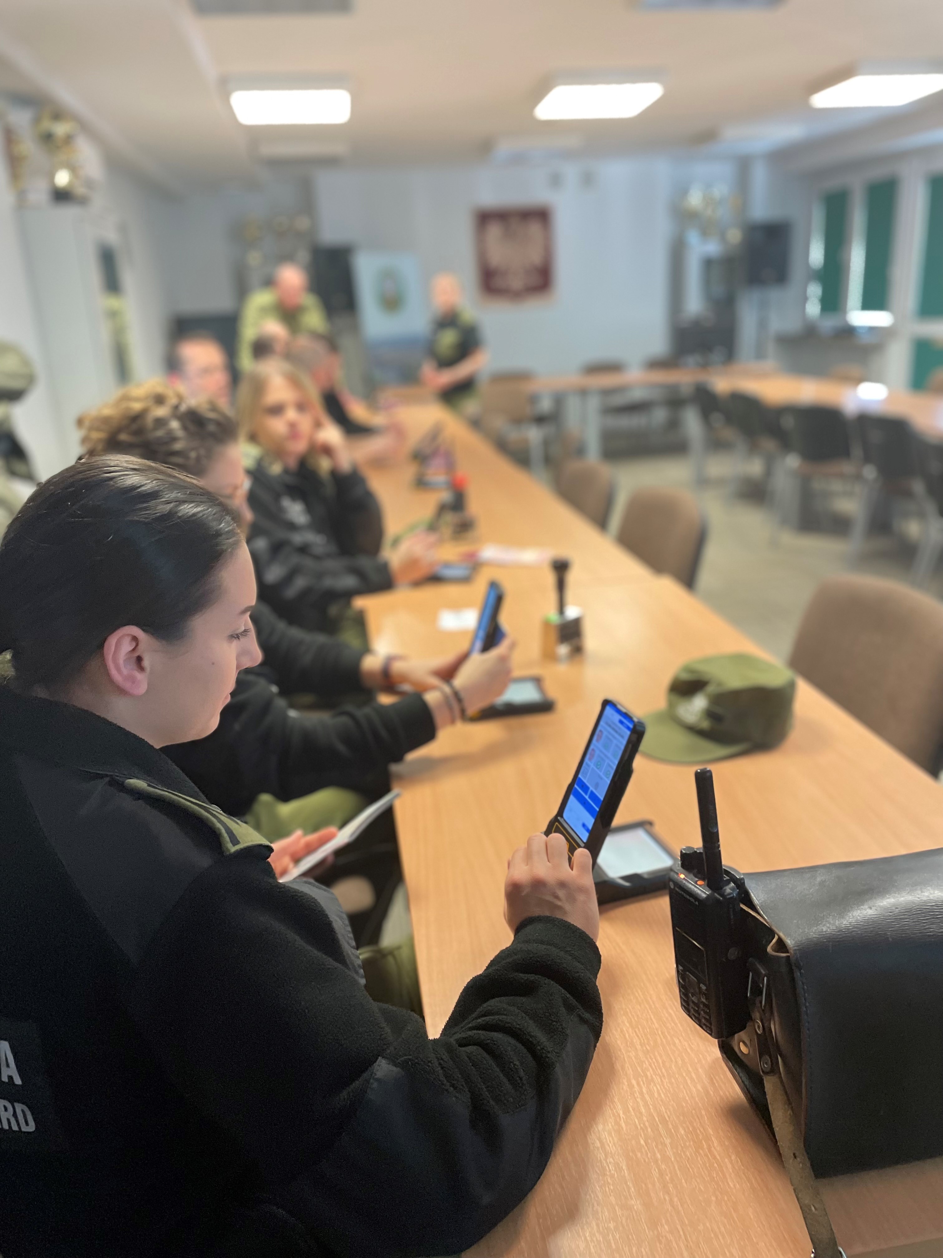 Funkcjonariusze podczas szkolenia